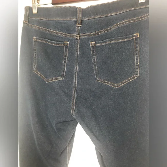 Isaac Mizrahi Denim Jeggings Skinny Juniors Jeans Dark Blue Size Large - Picture 4 of 12